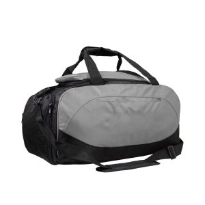 Gym Kit Duffle Bag - Backpack Straps & Shoes Compartment Gray / Black