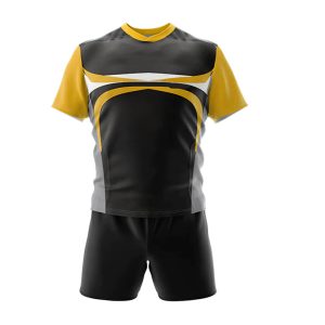 Rugby Uniform Sets 100% Polyester Made And Custom Sublimation Custom Logo Name Number Printing Uniform