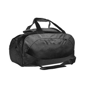 Gym Kit Duffle Bag - Backpack Straps & Shoes Compartment Black