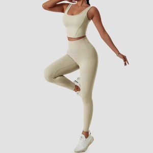 Custom Logo Fitness Yoga Set Casual Gym Fitness Yoga Wear Work Out Set For Women