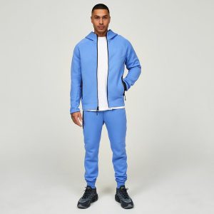 Autumn Winter New Style Zipper Sports Tech Training Custom Logo Blue Tracksuit Clothing