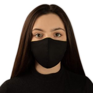Custom Logo High Quality Washable Cloth Fabric Black Face Mask